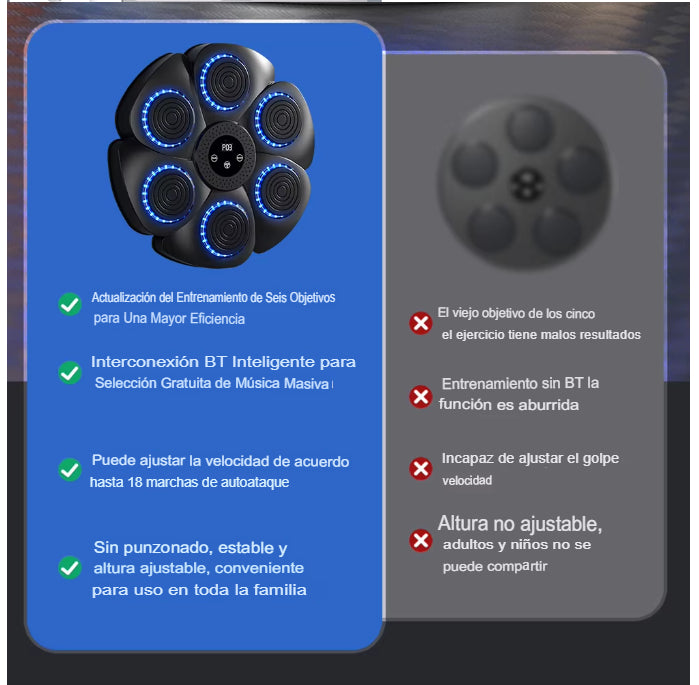 Máquina de Boxeo con Música Bluetooth