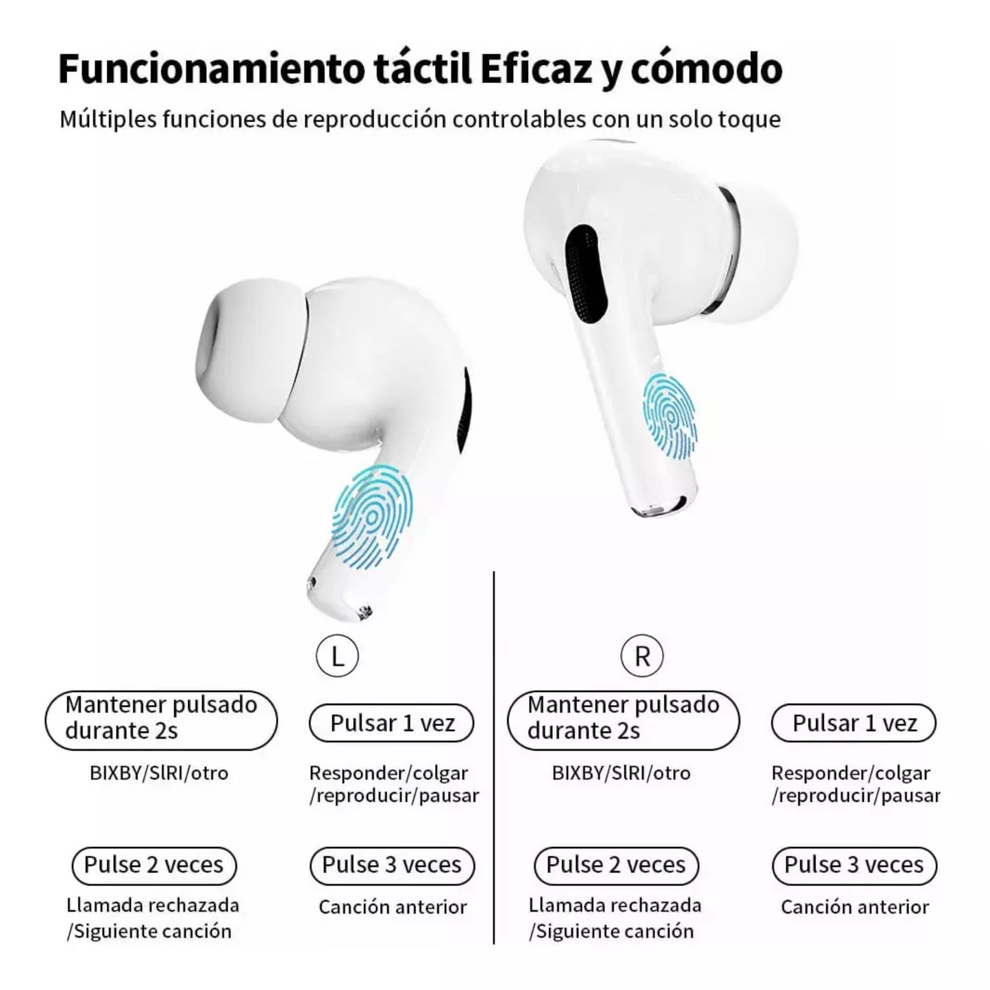 Audífonos Pro Bluetooth con Pantalla Táctil